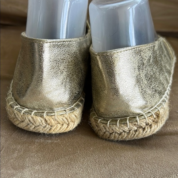 Gold Espadrille Flats - Picture 4 of 7